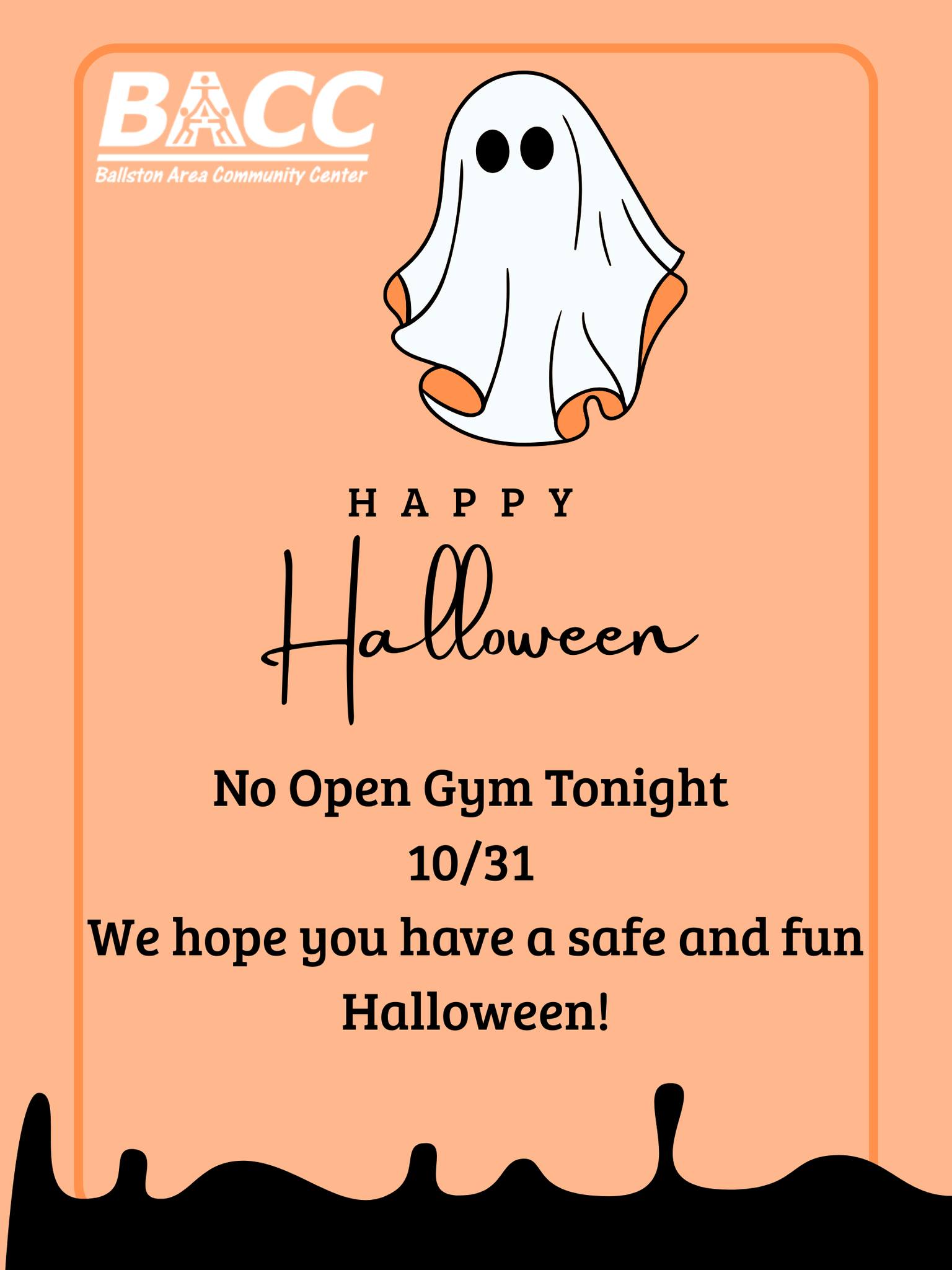 No tricks — just a little schedule treat! 👻 We will not be hosting Open Gym tonight due to Halloween. Have a spook-tacular evening and stay safe!